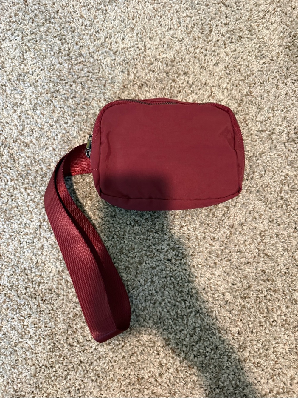 Maroon Compact Crossbody Pouch